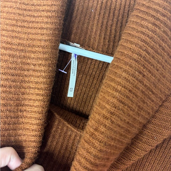 Free People Blue Softly Structured Color Block Sweater Oversized XS - Picture 5 of 6